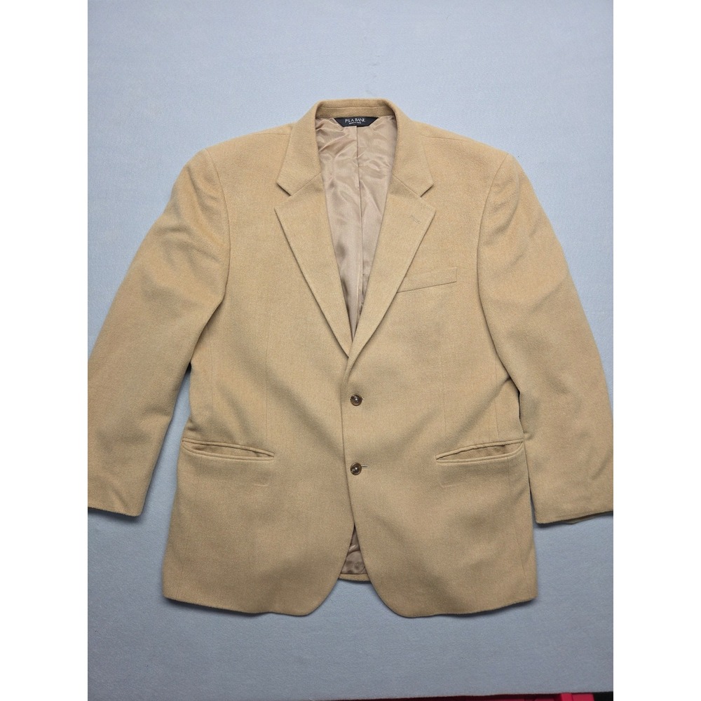 Jos. A. Bank Mens 46R Blazer Sport Coat 100% Camel Hair Tan 2 Button Single Vent